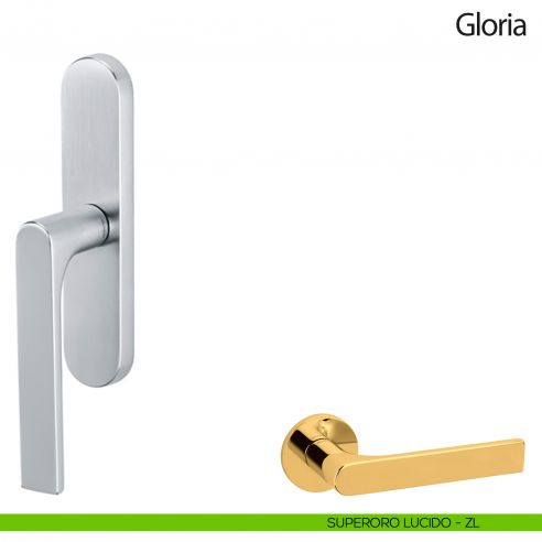 Maniglia per finestra cremonese Gloria Olivari superoro lucido