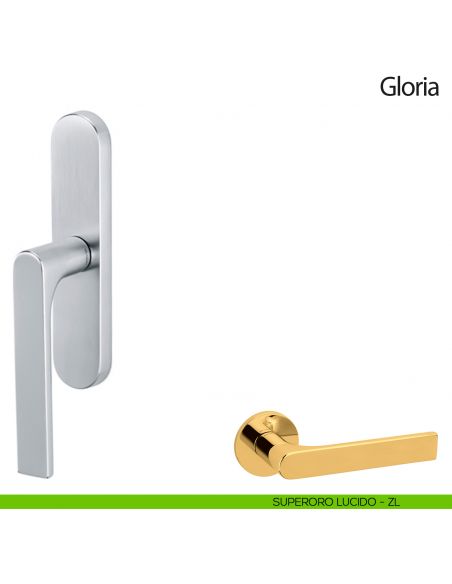 Maniglia per finestra cremonese Gloria Olivari superoro lucido