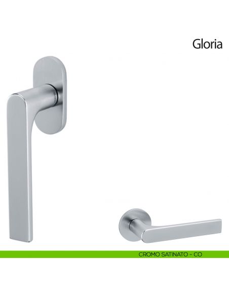 Maniglia per finestra martellina DK Gloria Olivari cromo satinato