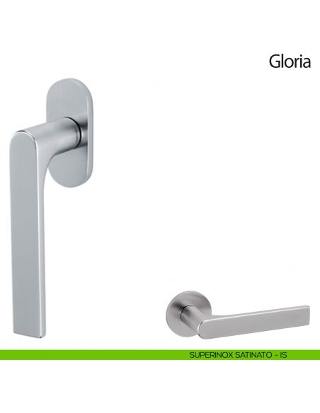 Maniglia per finestra martellina DK Gloria Olivari superinox satinato