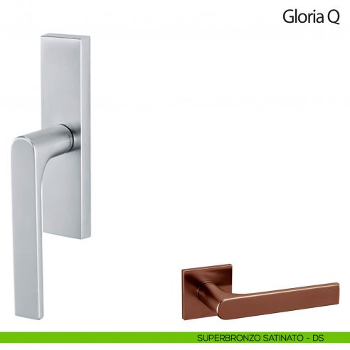 Maniglia per finestra cremonese Gloria Q Olivari superbronzo satinato