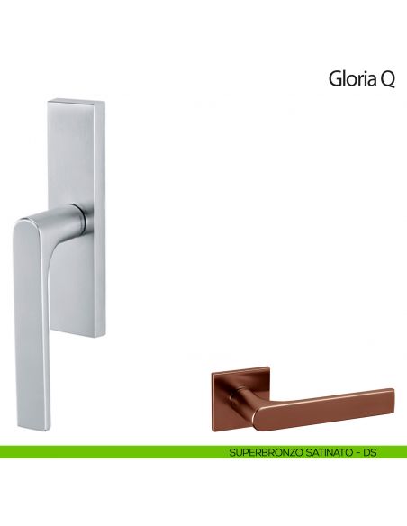 Maniglia per finestra cremonese Gloria Q Olivari superbronzo satinato