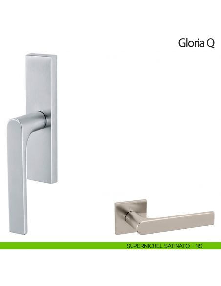Maniglia per finestra cremonese Gloria Q Olivari supernichel satinato