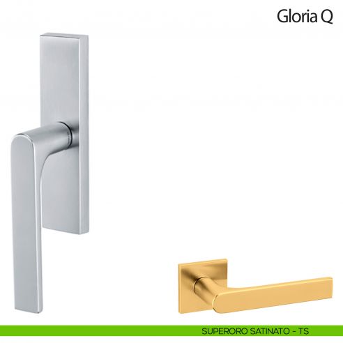 Maniglia per finestra cremonese Gloria Q Olivari superoro satinato