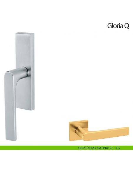 Maniglia per finestra cremonese Gloria Q Olivari superoro satinato