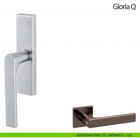 Maniglia per finestra cremonese Gloria Q Olivari superantracite satinato