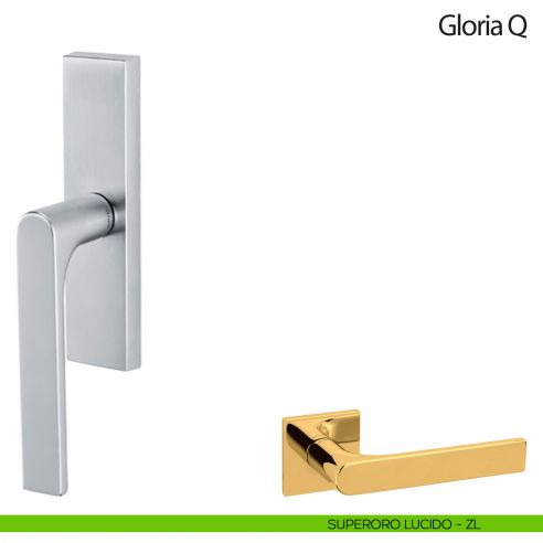 Maniglia per finestra cremonese Gloria Q Olivari superoro lucido