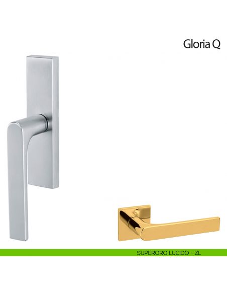 Maniglia per finestra cremonese Gloria Q Olivari superoro lucido