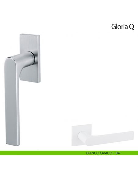 Maniglia per finestra martellina DK Gloria Q Olivari bianco opaco