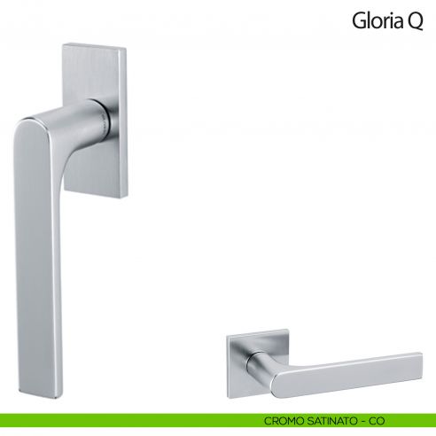 Maniglia per finestra martellina DK Gloria Q Olivari cromo satinato