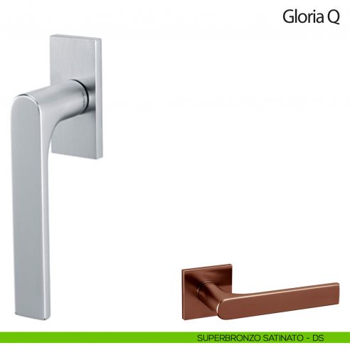 Maniglia per finestra martellina DK Gloria Q Olivari superbronzo satinato