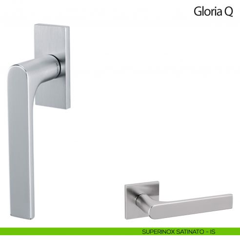 Maniglia per finestra martellina DK Gloria Q Olivari superinox satinato