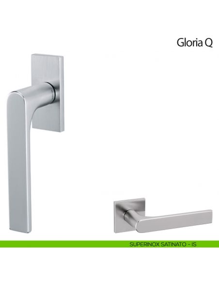 Maniglia per finestra martellina DK Gloria Q Olivari superinox satinato