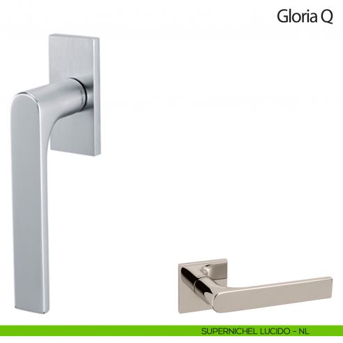 Maniglia per finestra martellina DK Gloria Q Olivari supernichel lucido
