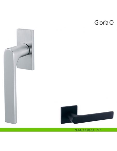 Maniglia per finestra martellina DK Gloria Q Olivari nero opaco