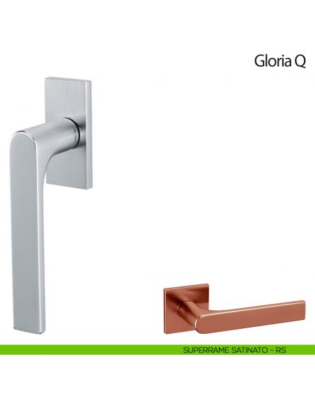 Maniglia per finestra martellina DK Gloria Q  Olivari superrame satinato