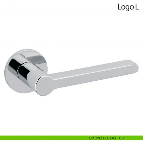 Maniglia per porta Logo L Olivari bassa cromo lucido