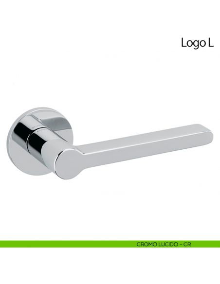 Maniglia per porta Logo L Olivari bassa cromo lucido