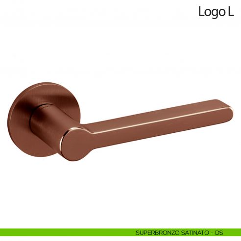 Maniglia per porta Logo L Olivari bassa superbronzo satinato