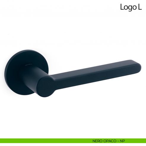 Maniglia per porta Logo L Olivari bassa neropaco