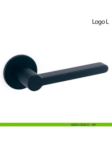 Maniglia per porta Logo L Olivari bassa neropaco