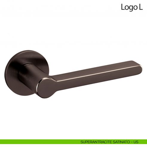 Maniglia per porta Logo L Olivari bassa superantracite satinato