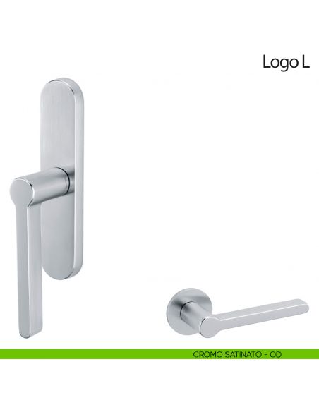 Maniglia per finestra cremonese Logo L Olivari cromo satinato