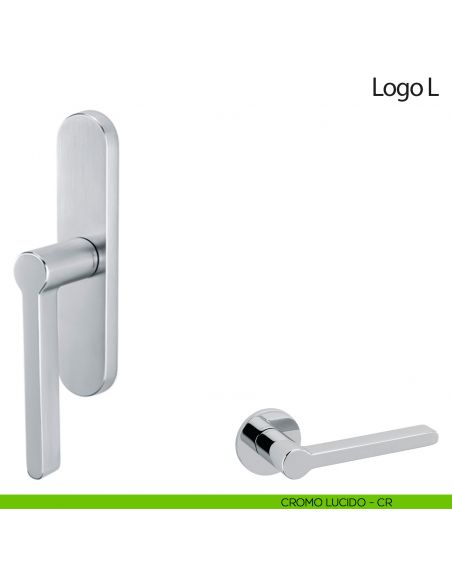 Maniglia per finestra cremonese Logo L Olivari cromo lucido