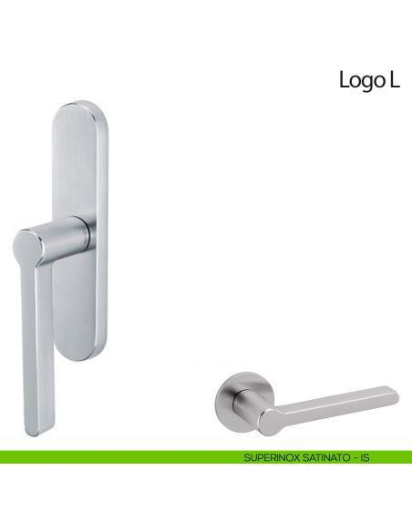 Maniglia per finestra cremonese Logo L Olivari superinox satinato
