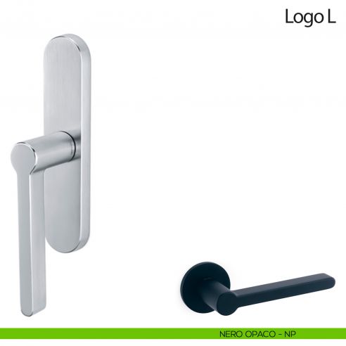 Maniglia per finestra cremonese Logo L Olivari neropaco