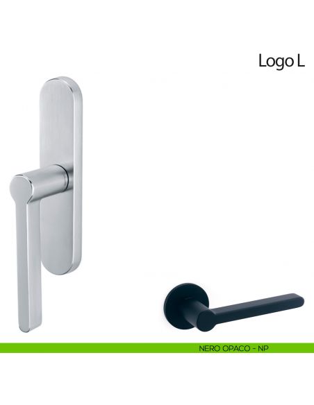 Maniglia per finestra cremonese Logo L Olivari neropaco