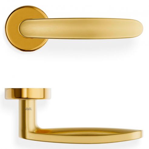 Maniglia per porta H 1043 Valli collezione Fusital con rosetta fine