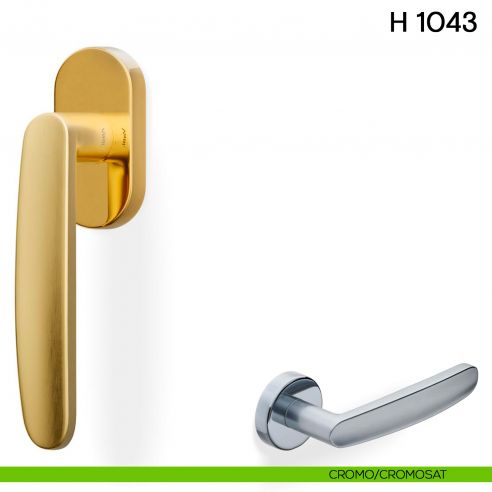 Maniglia per finestra martellina DK H 1043 Valli collezione Fusital cromo-cromosat