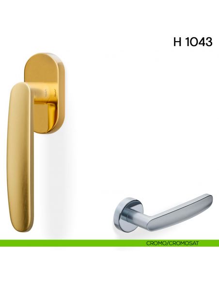 Maniglia per finestra martellina DK H 1043 Valli collezione Fusital cromo-cromosat
