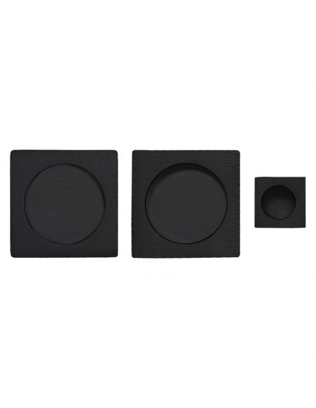 Maniglia per porta scorrevole quadrata cieca nero opaco