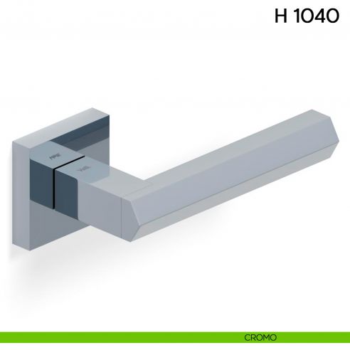 Maniglia per porta H 1040 Valli collezione Fusital con rosetta fine cromo