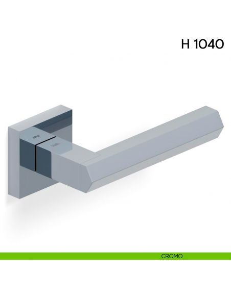 Maniglia per porta H 1040 Valli collezione Fusital con rosetta fine cromo