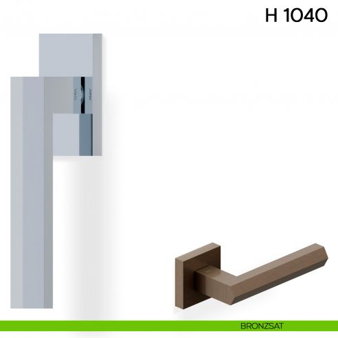 Maniglia per finestra martellina DK H 1040 Valli collezione Fusital con rosetta fine bronzsat