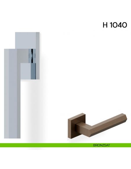 Maniglia per finestra martellina DK H 1040 Valli collezione Fusital con rosetta fine bronzsat