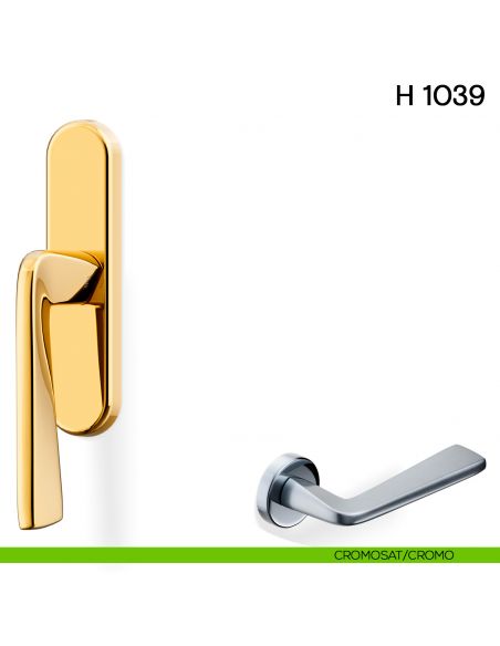 Maniglia per finestra cremonese H 1039 Valli collezione Fusital cromosat cromo
