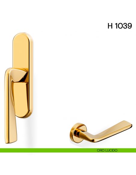 Maniglia per finestra cremonese H 1039 Valli collezione Fusital orolucido