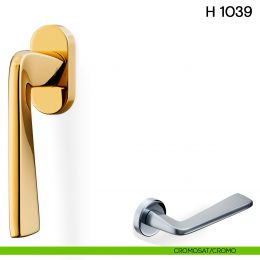 Maniglia per finestra martellina DK H 1039 Valli collezione Fusital con rosetta fine 2