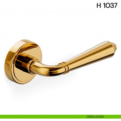 Maniglia per porta H 1037 Valli collezione Lab oro lucido
