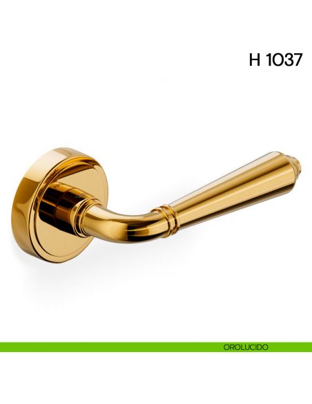Maniglia per porta H 1037 Valli collezione Lab oro lucido
