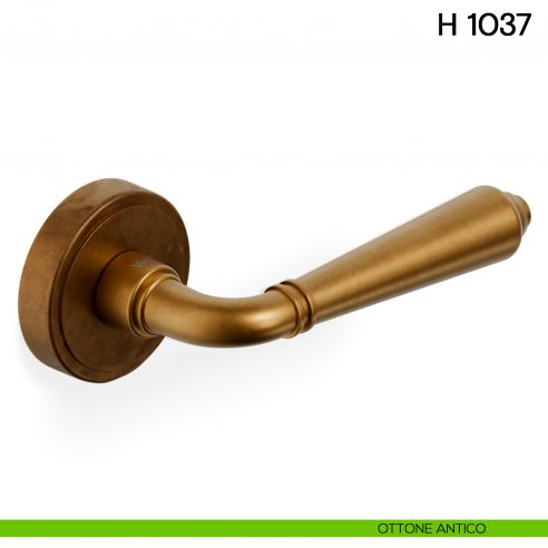 Maniglia per porta H 1037 Valli collezione Lab ottone antico
