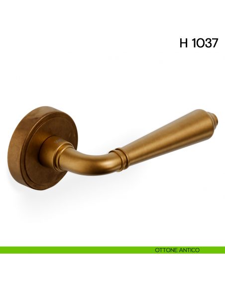 Maniglia per porta H 1037 Valli collezione Lab ottone antico