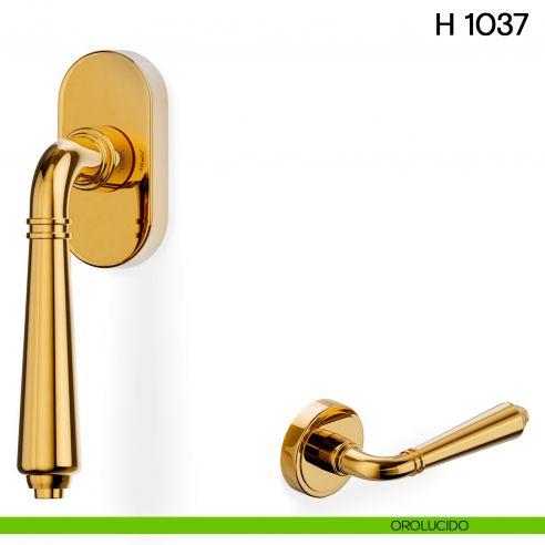 Maniglia per finestra martellina DK H 1037 Valli collezione Lab orolucido