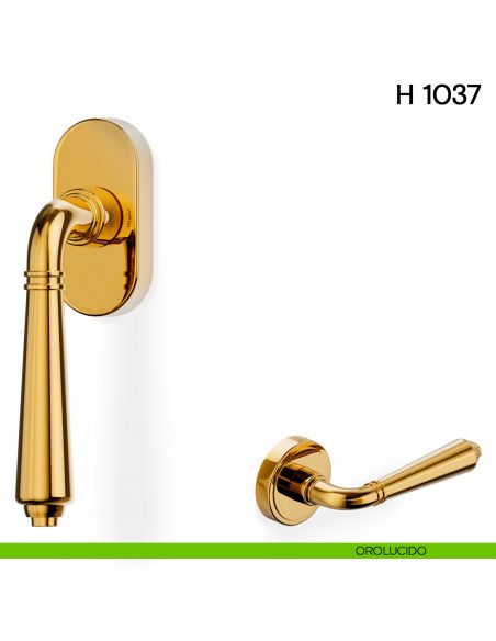 Maniglia per finestra martellina DK H 1037 Valli collezione Lab orolucido