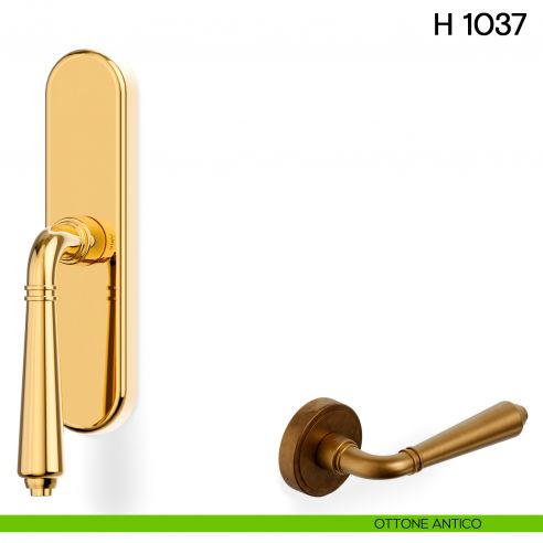 Maniglia per finestra cremonese H 1037 Valli collezione Lab ottone antico