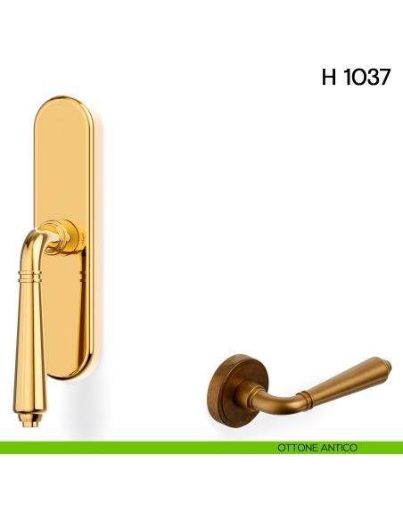 Maniglia per finestra cremonese H 1037 Valli collezione Lab ottone antico
